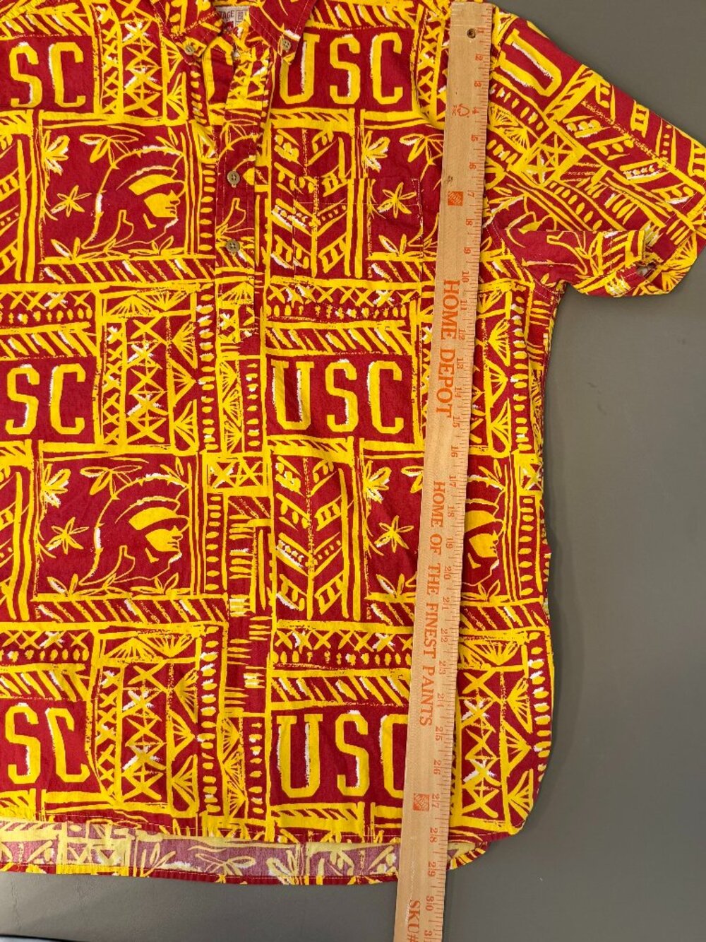Chubbies Heritage Shirt Men XLarge Red NCAA USC Trojans Hawaiian Camp Polo Shirt - Picture 7 of 10